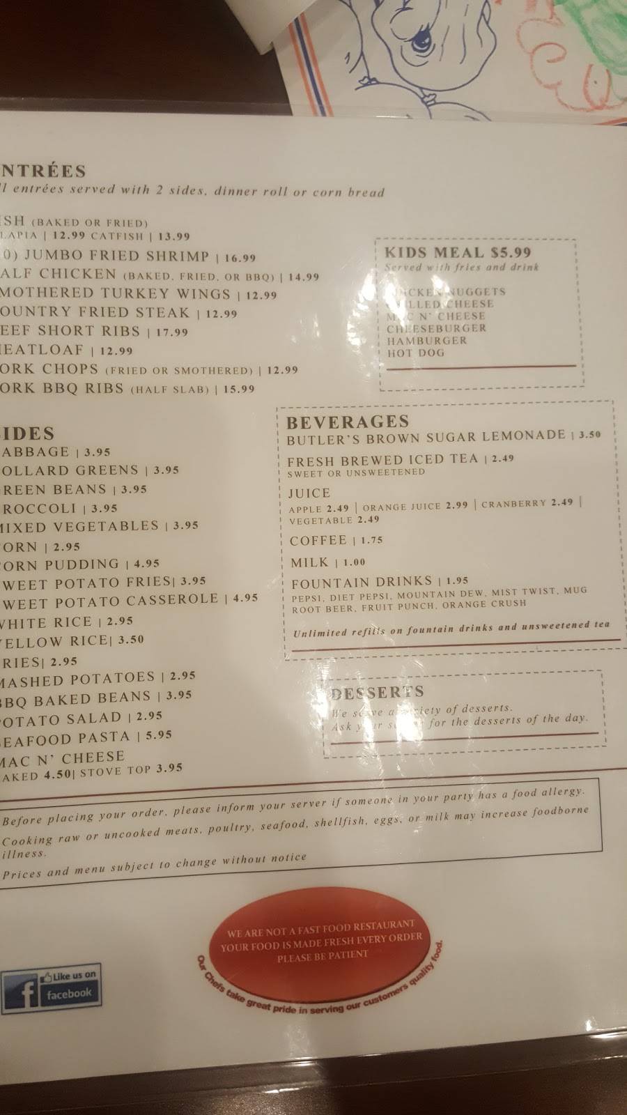 Butlers Kitchen | restaurant | 626 Towne Center Dr, Joppa, MD 21085, USA | 4433133969 OR +1 443-313-3969