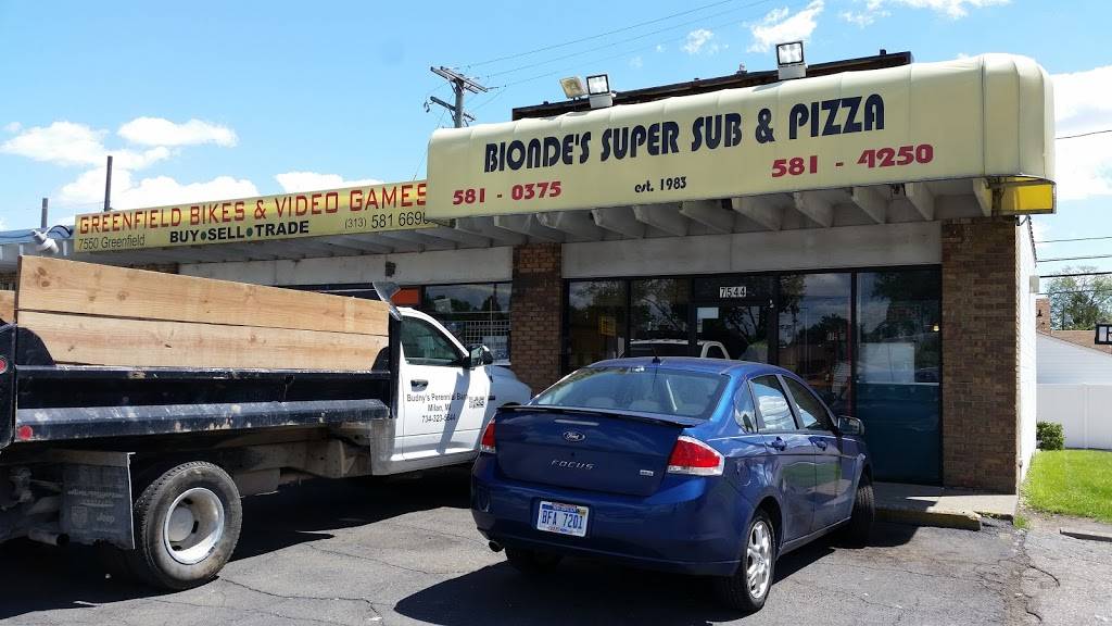 Biondes Super Sub & Pizza | restaurant | 7544 Greenfield Rd, Dearborn, MI 48126, USA | 3135814250 OR +1 313-581-4250