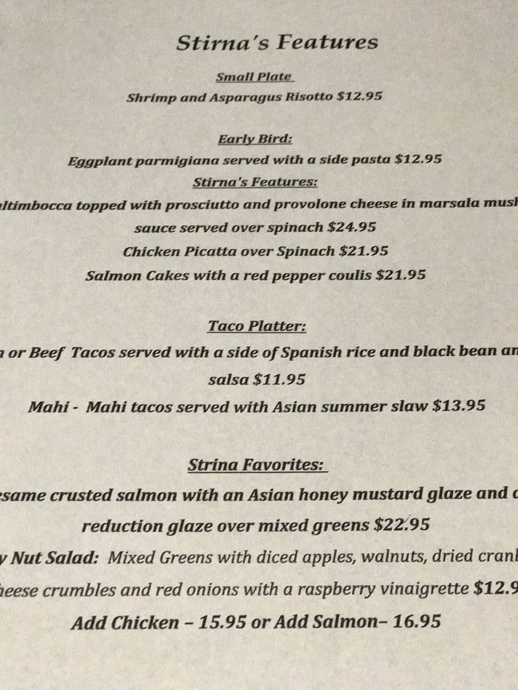 Stirnas Restaurant | restaurant | 120 W Market St, Scranton, PA 18508, USA | 5703435742 OR +1 570-343-5742