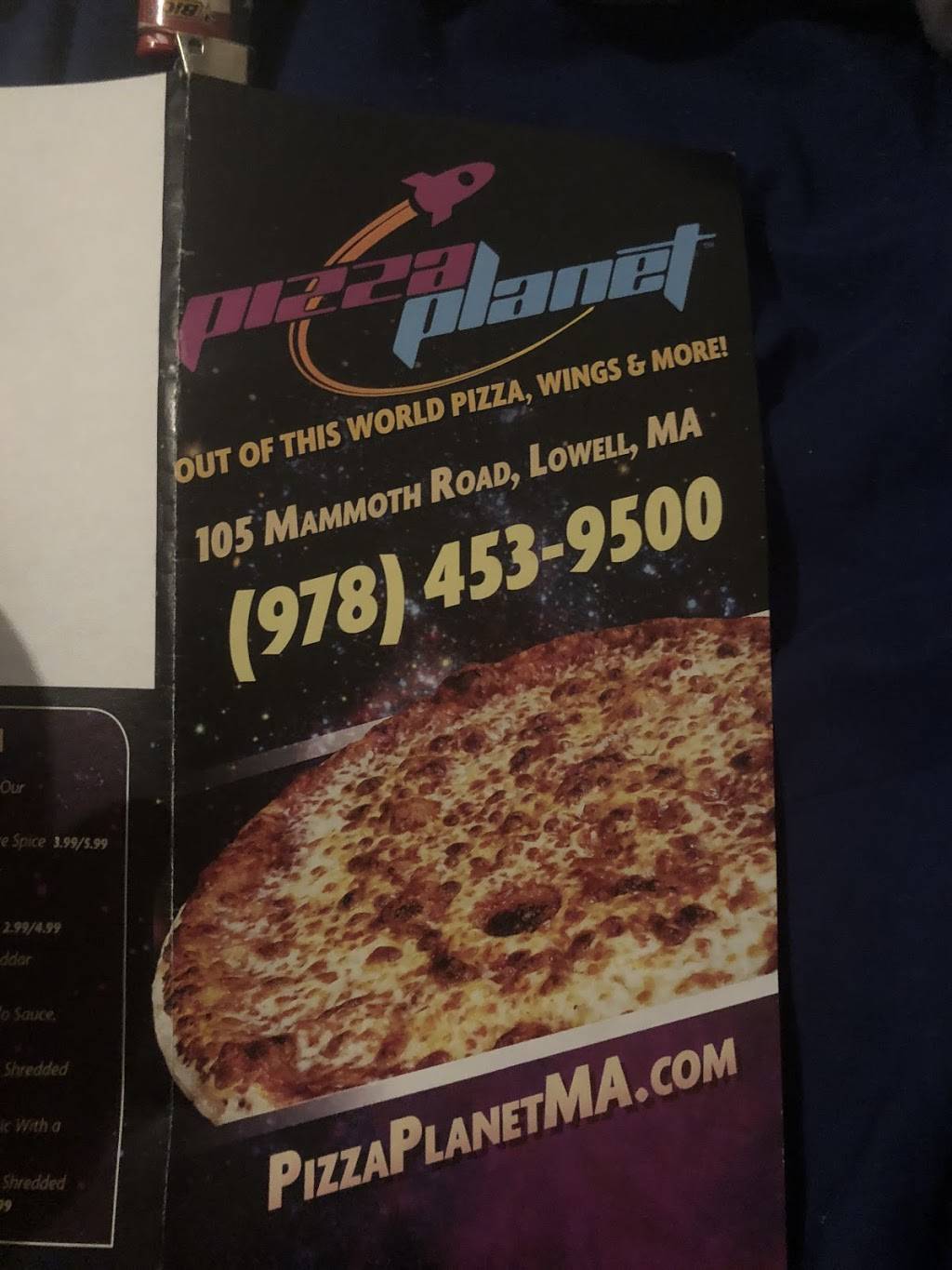 Pizza Planet | restaurant | 105 Mammoth Rd, Lowell, MA 01854, USA | 9784539500 OR +1 978-453-9500