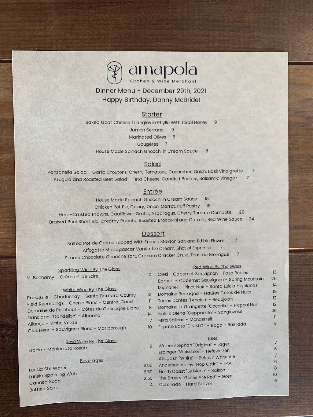 Amapola Kitchen and Wine Merchant | restaurant | 32 W Gabilan St, Salinas, CA 93901, USA | 8312620075 OR +1 831-262-0075