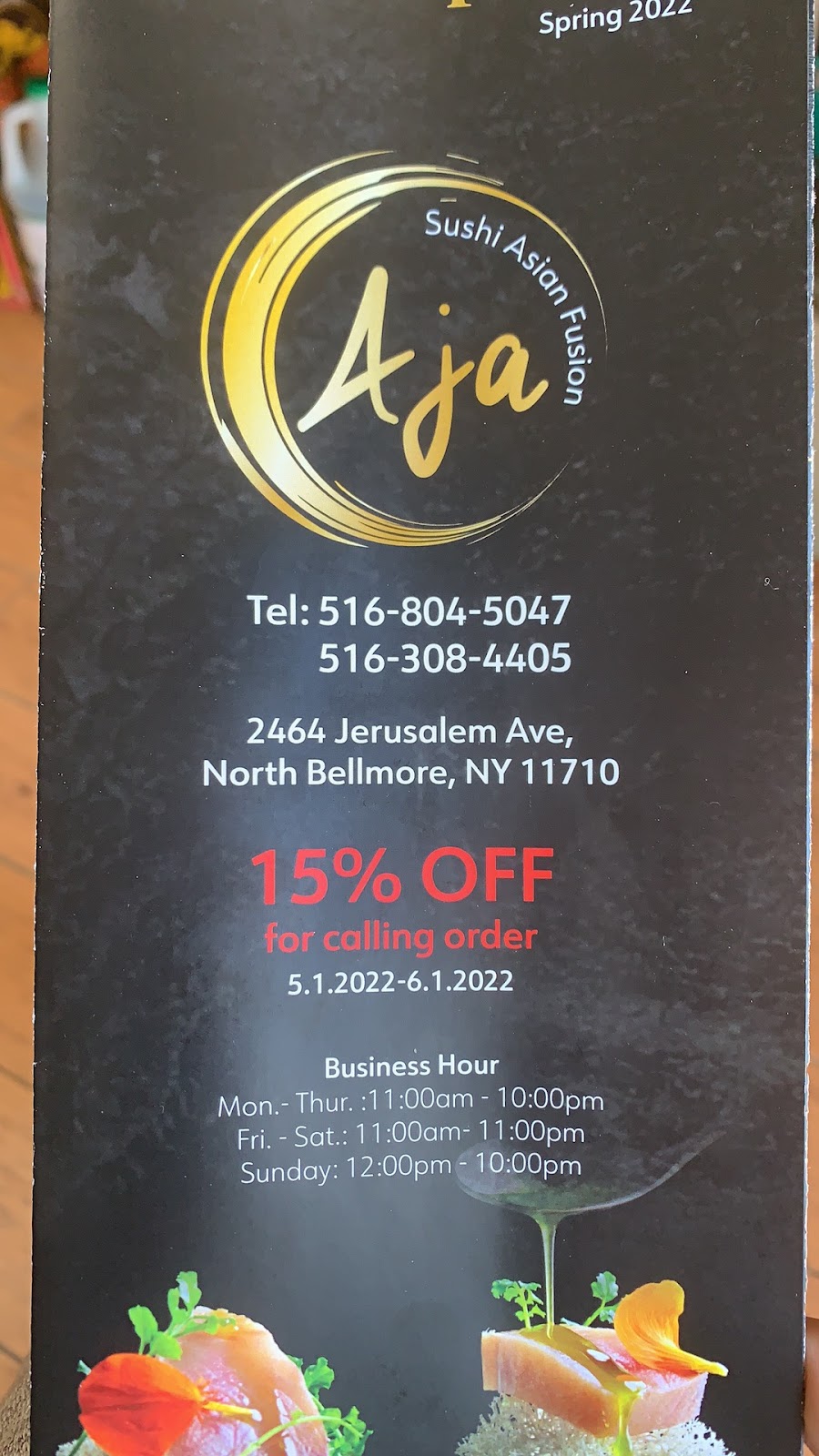 Aja Sushi Asian Fusion Restaurant | restaurant | 2464 Jerusalem Ave, North Bellmore, NY 11710, USA | 5163084405 OR +1 516-308-4405