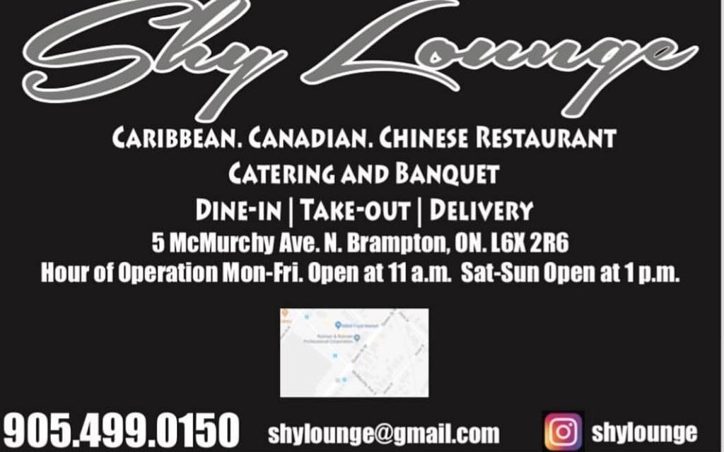 SHY Lounge | restaurant | 5 McMurchy Ave N, Brampton, ON L6X 2R6, Canada | 9054990150 OR +1 905-499-0150