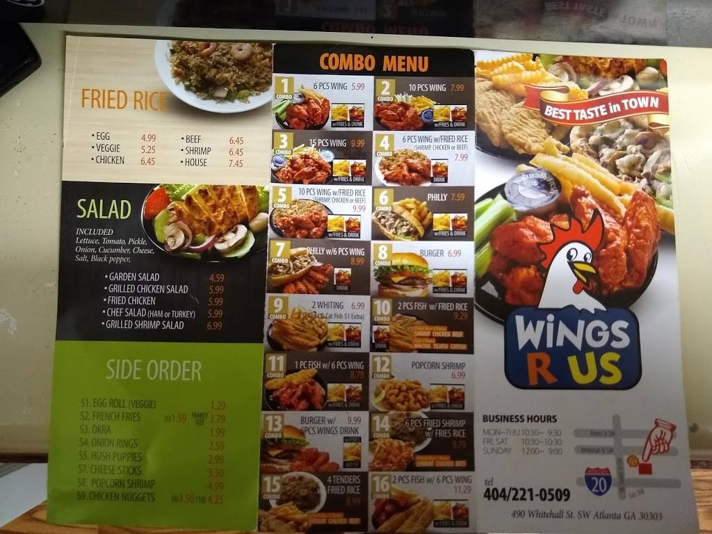 Wings R Us | restaurant | 490 Whitehall St SW # A, Atlanta, GA 30303, USA | 4042210509 OR +1 404-221-0509