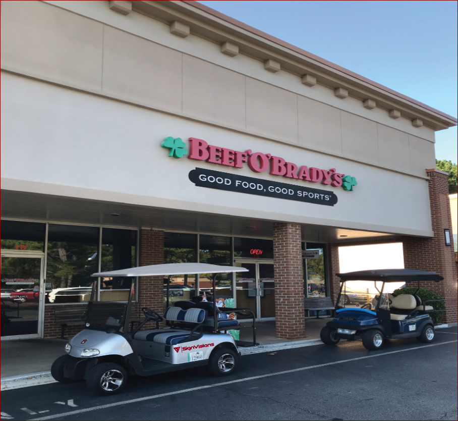 Beef O Bradys | restaurant | 100 Peachtree Pkwy #18, Peachtree City, GA 30269, USA | 7704861860 OR +1 770-486-1860