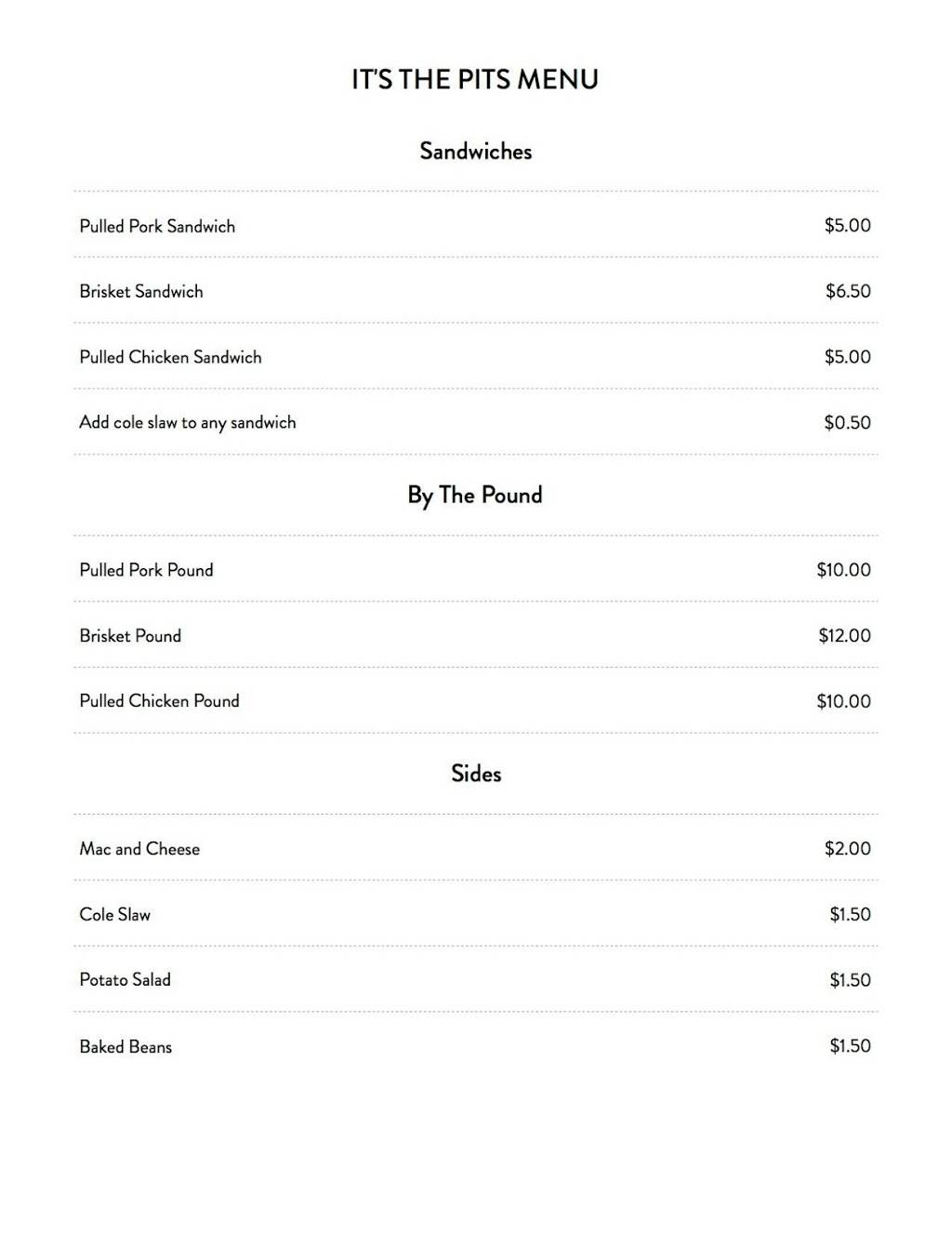 Its The Pits | restaurant | 157 Chestnut St, Bluefield, VA 24605, USA | 2762290003 OR +1 276-229-0003