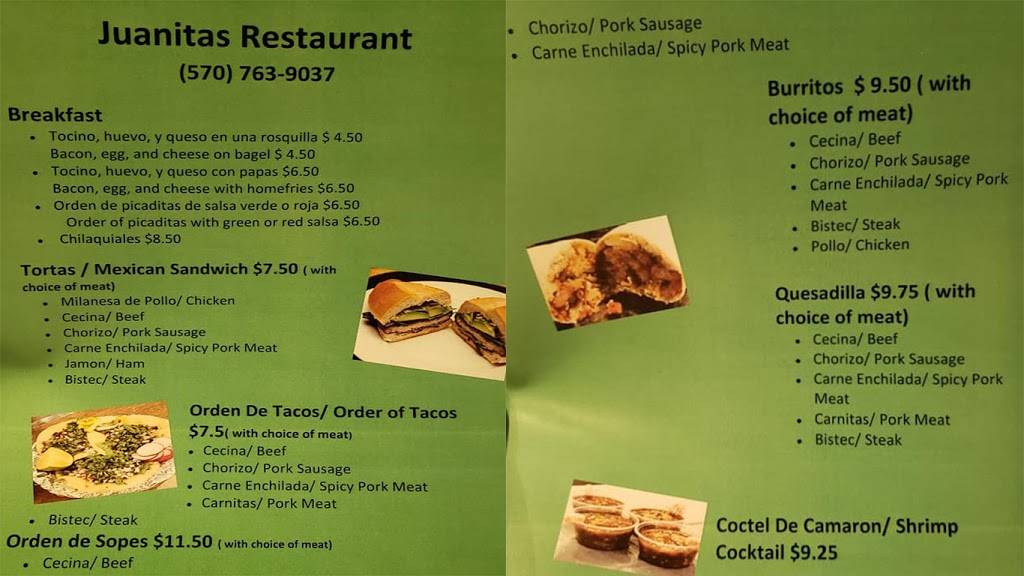 Juanitas Restaurant | restaurant | 530 N Main St, Wilkes-Barre, PA 18705, USA | 5707639037 OR +1 570-763-9037