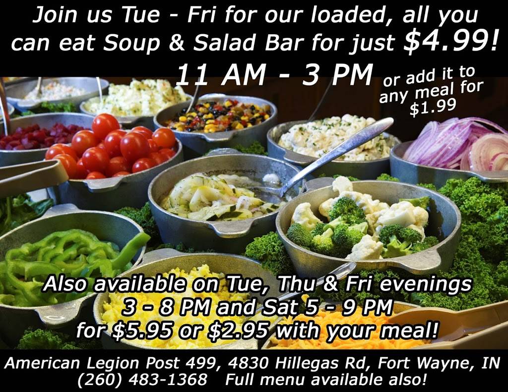 American Legion Post 499 | restaurant | 2025 Olladale Dr, Fort Wayne, IN 46808, USA | 2604593156 OR +1 260-459-3156