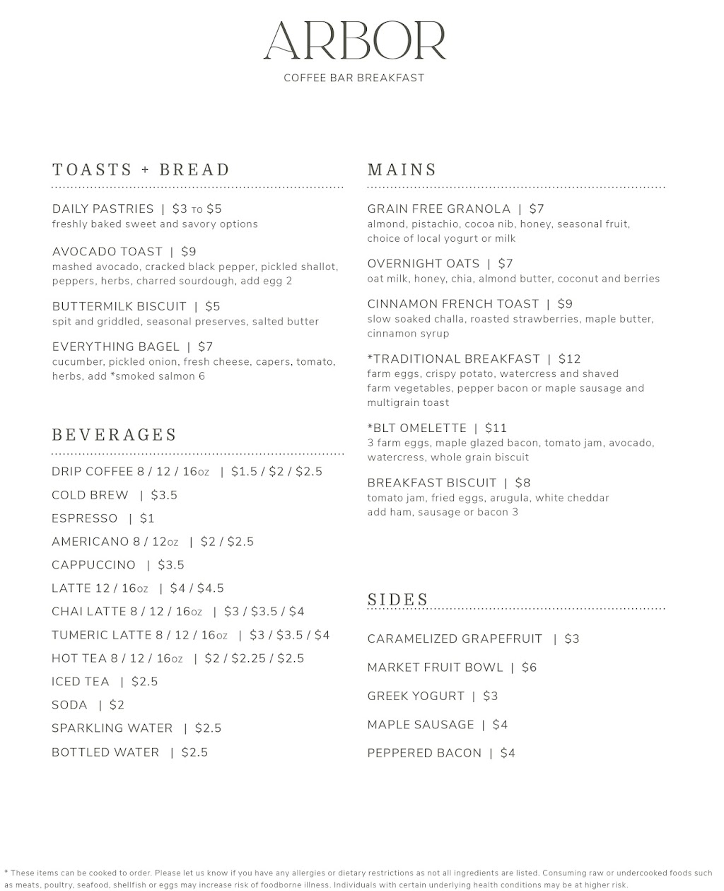 Arbor | restaurant | 204 W Main St, Fort Wayne, IN 46802, USA | 2608008685 OR +1 260-800-8685