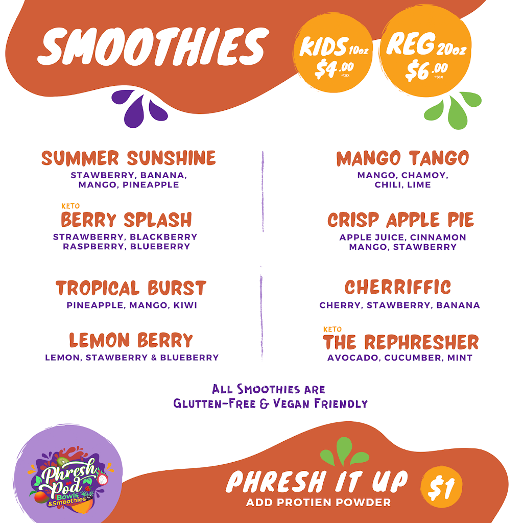 Phresh Pod | restaurant | 2612 Mountain Rd, Pasadena, MD 21122, USA | 4439961149 OR +1 443-996-1149