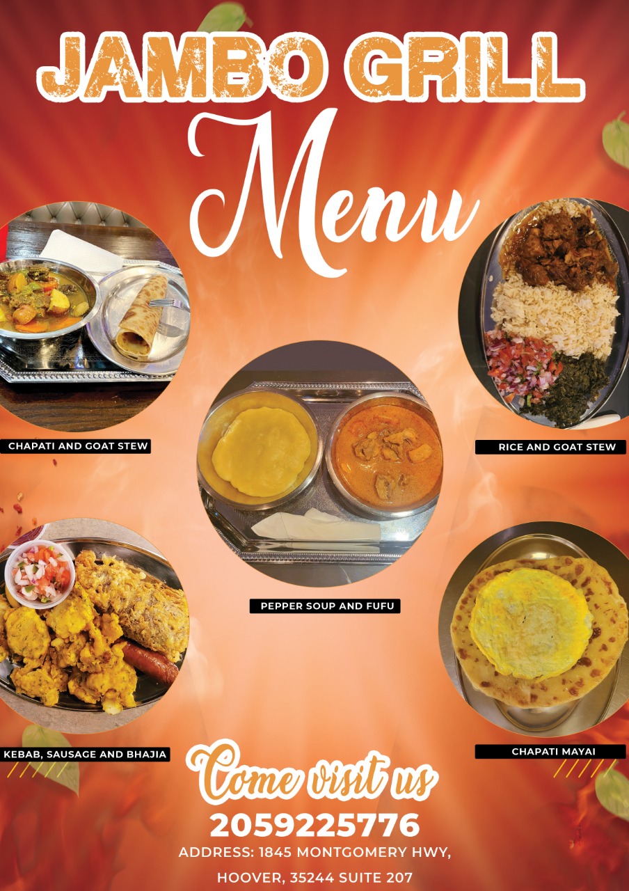 Jambo Grill | restaurant | 1845 Montgomery Hwy SUITE 207, Hoover, AL 35244, USA | 2059225776 OR +1 205-922-5776