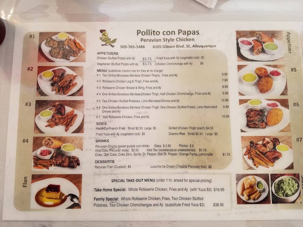 Pollito con Papas | restaurant | 6105 Gibson Blvd SE, Albuquerque, NM 87108, USA | 5057655486 OR +1 505-765-5486