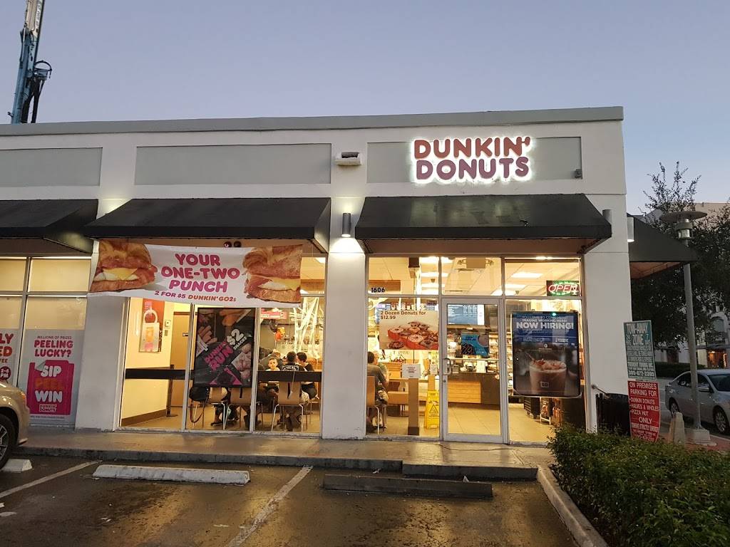 Dunkin | bakery | 1606 Alton Rd, Miami Beach, FL 33139, USA | 3054283923 OR +1 305-428-3923