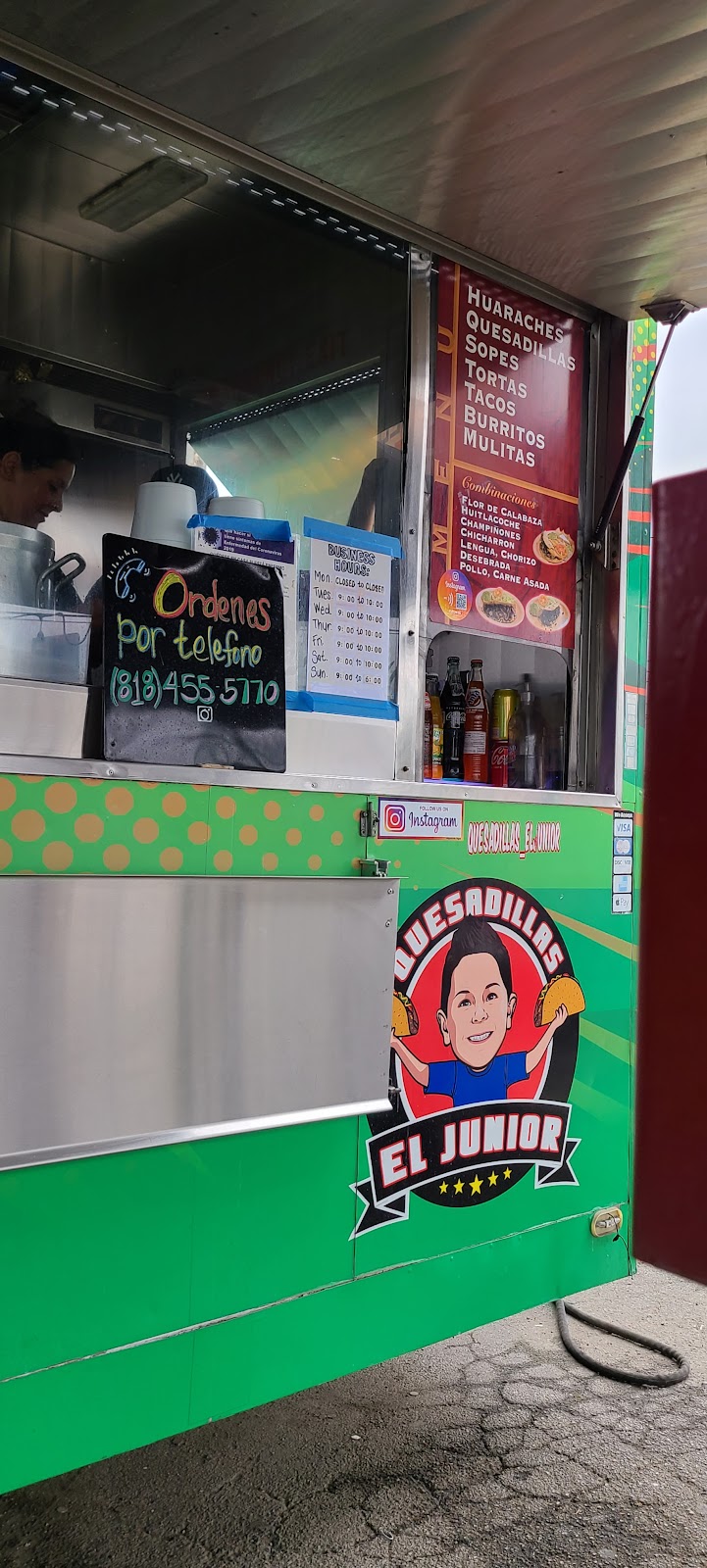 QUESADILLAS EL JUNIOR | restaurant | Lankershim Blvd &, Peoria St, Los Angeles, CA 91352, USA | 8184555770 OR +1 818-455-5770