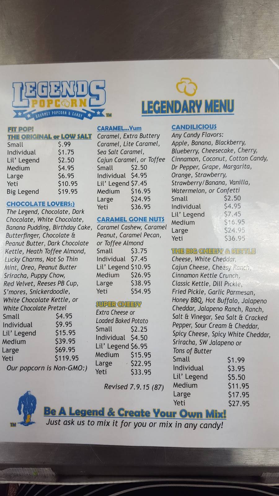 Legends Popcorn | meal takeaway | 5960 W Parker Rd Suite 266, Plano, TX 75093, USA | 2142999291 OR +1 214-299-9291