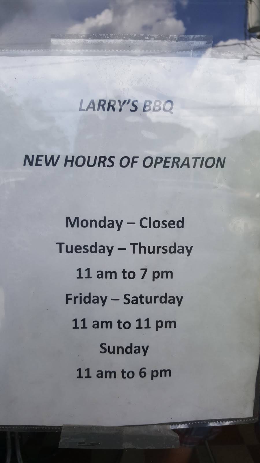 Larrys Bar-B-Que | restaurant | 1269 Edgewood Ave W, Jacksonville, FL 32208, USA | 9043294245 OR +1 904-329-4245