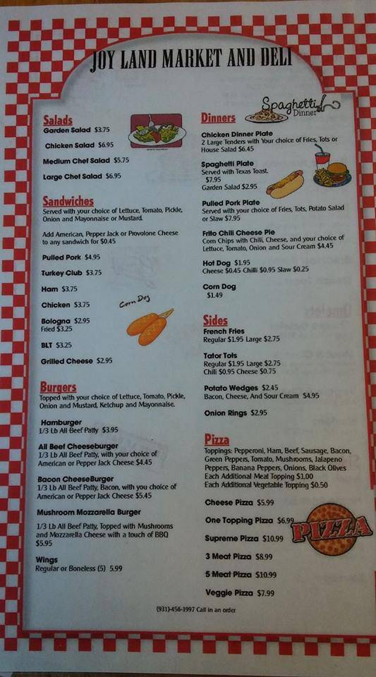 Joyland Market | restaurant | 27 Bear Creek Rd, Crossville, TN 38571, USA | 9314561997 OR +1 931-456-1997