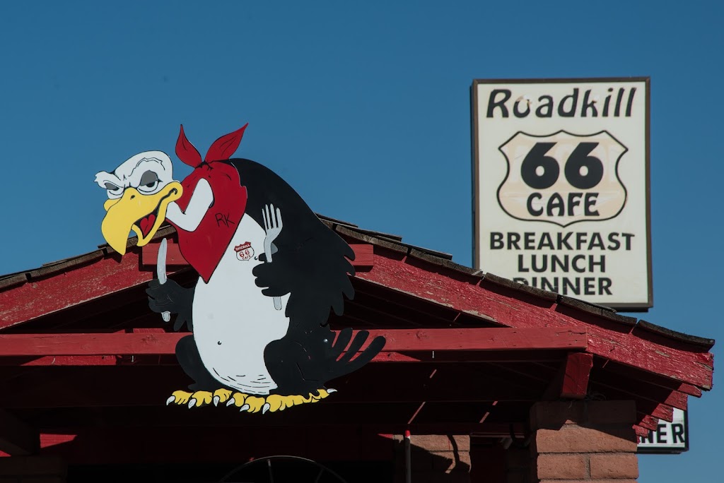 The Roadkill Cafe/O.K. Saloon | restaurant | 22830 W, AZ-66, Seligman, AZ 86337, USA | 9284223554 OR +1 928-422-3554