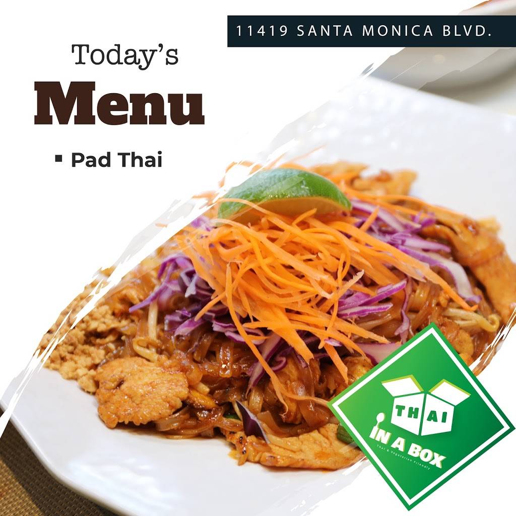 Thai In A Box | restaurant | 11419 Santa Monica Blvd Unit 4, Los Angeles, CA 90057, USA | 3236965282 OR +1 323-696-5282