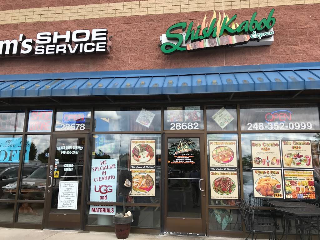 Shish Kabob Express | restaurant | 28682 Telegraph Rd, Southfield, MI 48034, USA | 2483520999 OR +1 248-352-0999