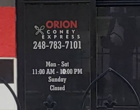 Orion Coney Express | restaurant | 1476 S Lapeer Rd, Orion Charter Township, MI 48360, USA | 2487837101 OR +1 248-783-7101