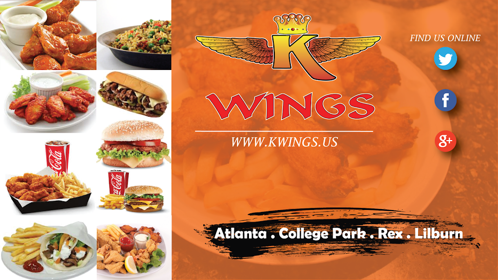 K Wings Cafe | restaurant | 5631 W Fayetteville Rd #104, College Park, GA 30349, USA | 7709910720 OR +1 770-991-0720