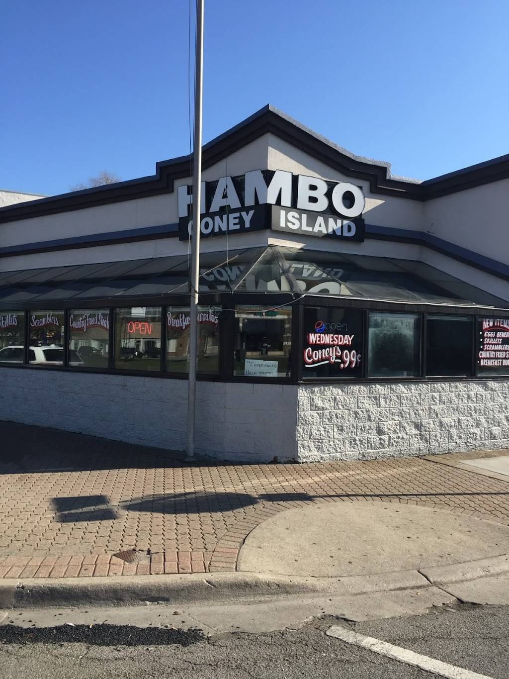Hambo Coney Island | restaurant | 22900 Woodward Ave, Ferndale, MI 48220, USA | 2484149400 OR +1 248-414-9400