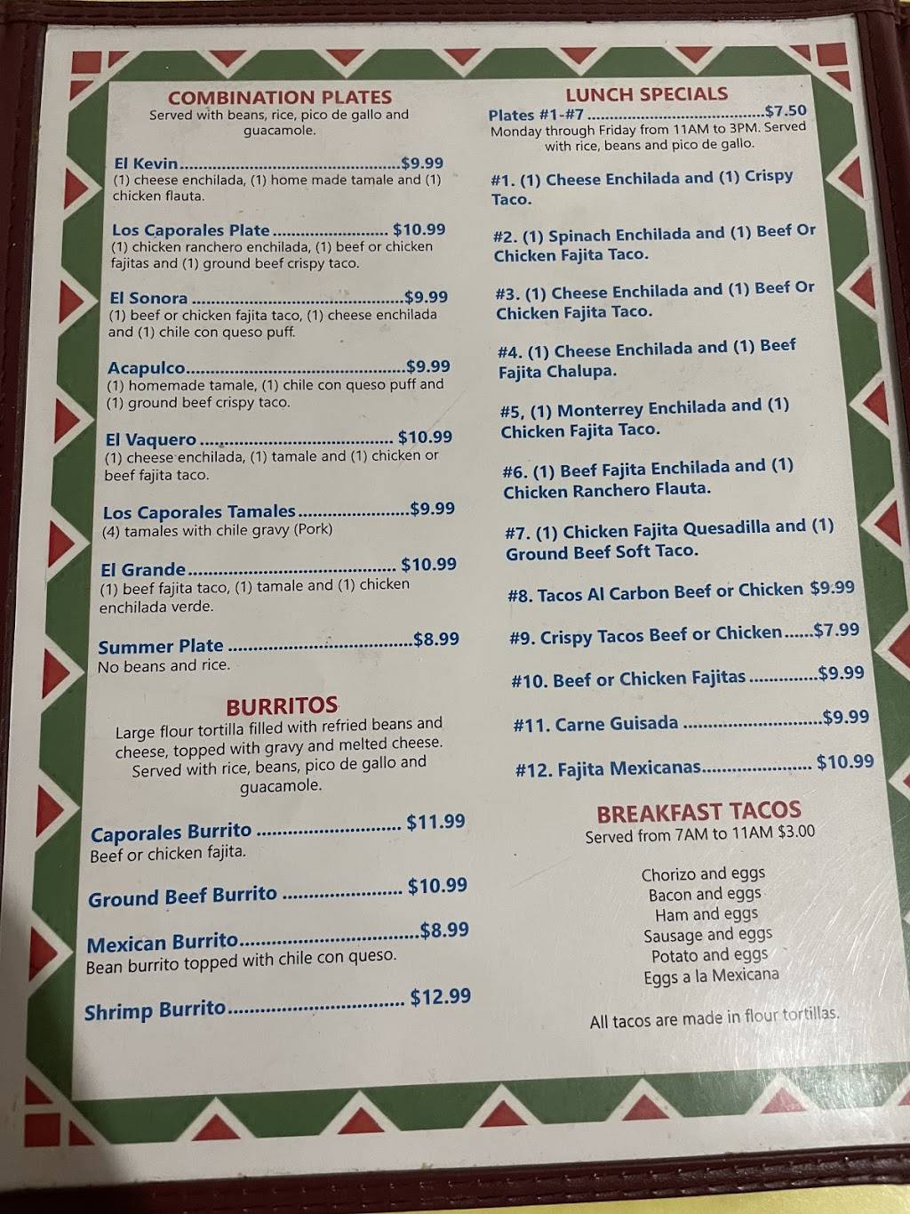 Los Caporales Mexican Restaurant | restaurant | 2802 Hwy 21 East, Paige, TX 78659, USA | 5122530055 OR +1 512-253-0055