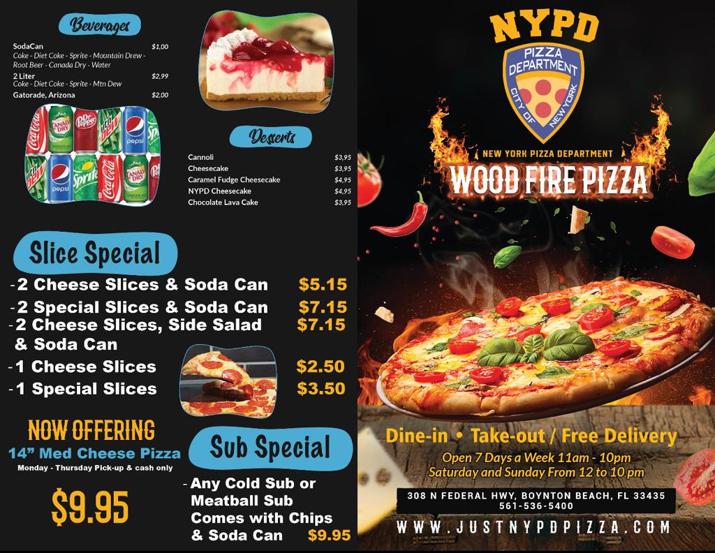 NYPD PIZZA | meal delivery | 308 N Federal Hwy CU9, Boynton Beach, FL 33435, USA | 5615365400 OR +1 561-536-5400