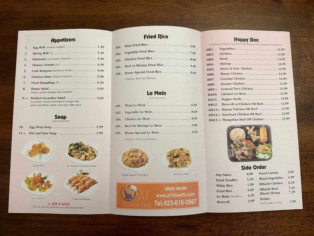 A1 HIBACHI GRILL | restaurant | 409 E Morris Blvd, Morristown, TN 37813, USA | 4236160987 OR +1 423-616-0987