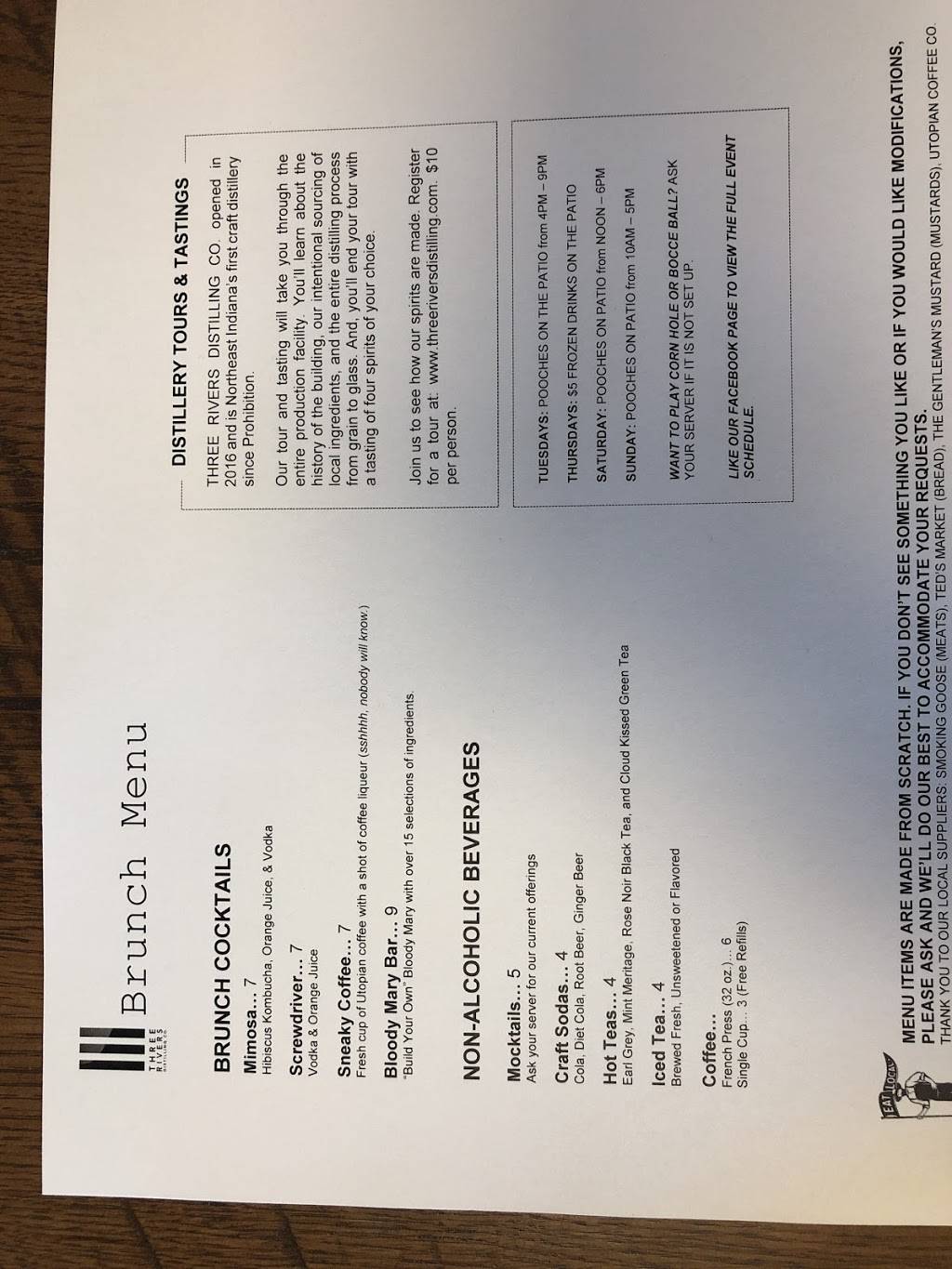 Three Rivers Distilling Company | restaurant | 224 E Wallace St, Fort Wayne, IN 46803, USA | 2607459355 OR +1 260-745-9355