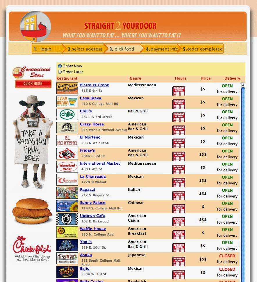 Straight2YourDoor | restaurant | 502 W 4th St, Bloomington, IN 47404, USA | 8123307293 OR +1 812-330-7293