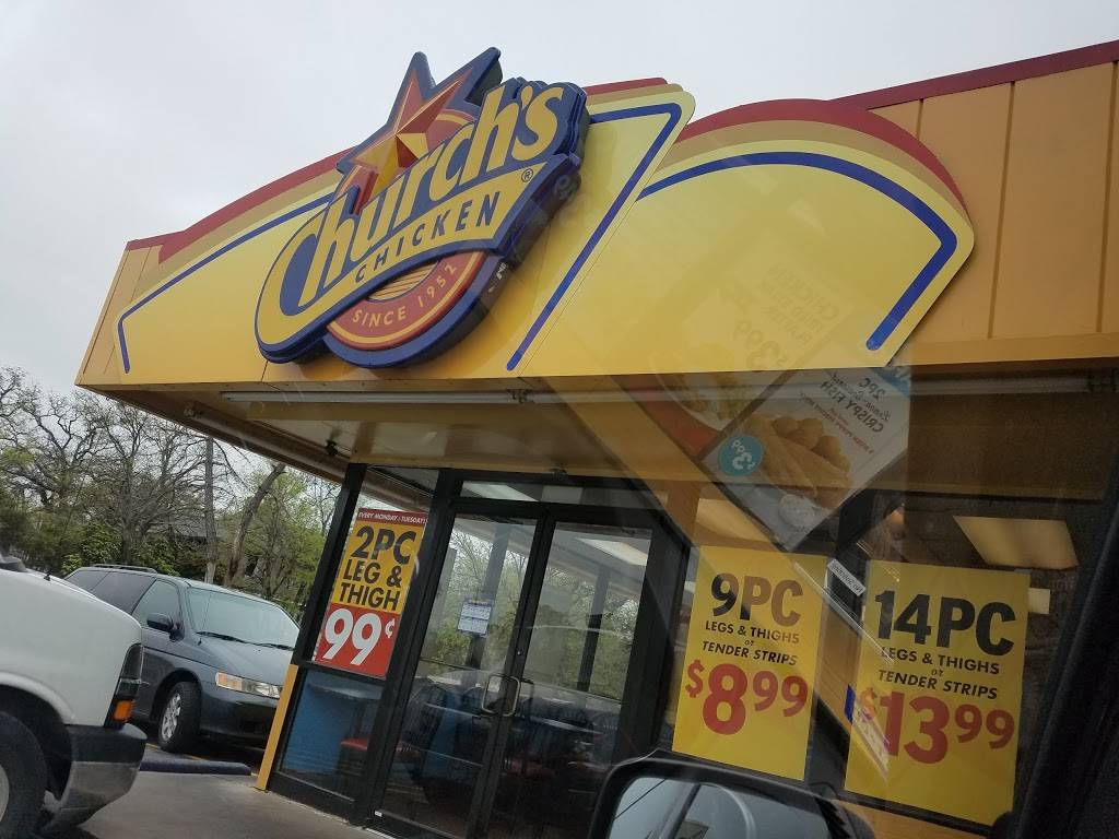 Churchs Chicken | restaurant | 5662 E Lancaster Ave, Fort Worth, TX 76112, USA | 8174516461 OR +1 817-451-6461