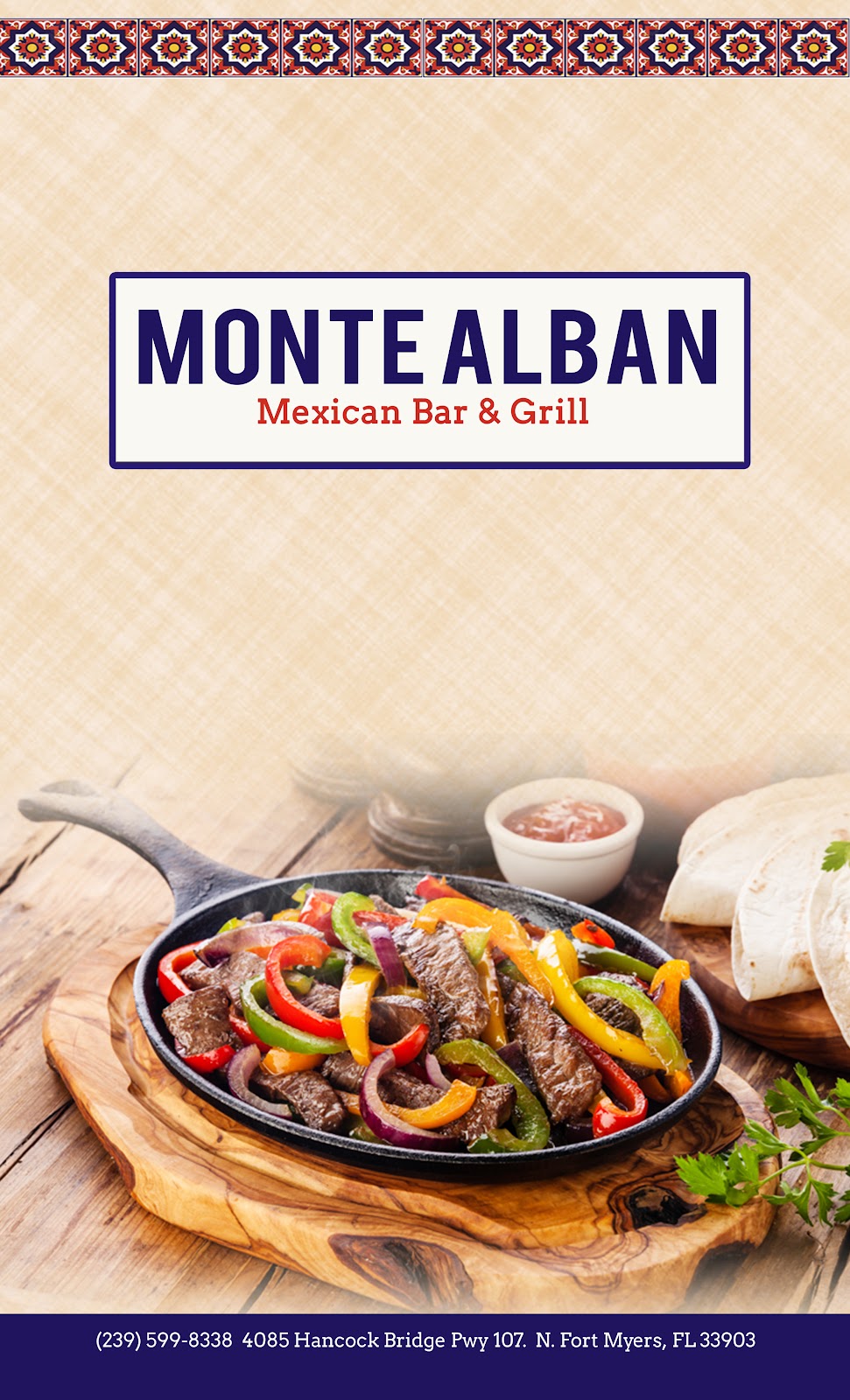 Monte Alban Mexican Bar & Grill | restaurant | 4085 Hancock Bridge Pkwy, North Fort Myers, FL 33903, USA | 2395998338 OR +1 239-599-8338