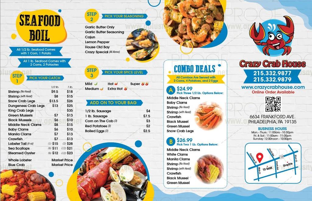 Crazy Crab House | restaurant | 6634 Frankford Ave, Philadelphia, PA 19135, USA | 2153329877 OR +1 215-332-9877