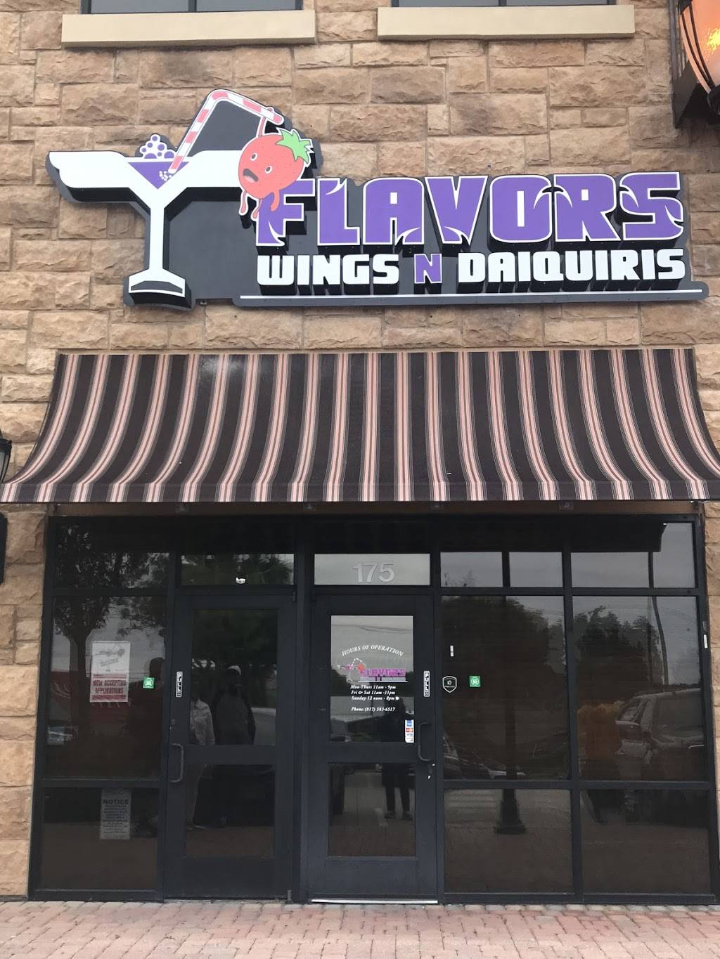 Flavors Wings N Daiquiris (Flavors Wings And Daiquiris) | restaurant | 5005 S Cooper St Suite 175, Arlington, TX 76017, USA | 8175836517 OR +1 817-583-6517
