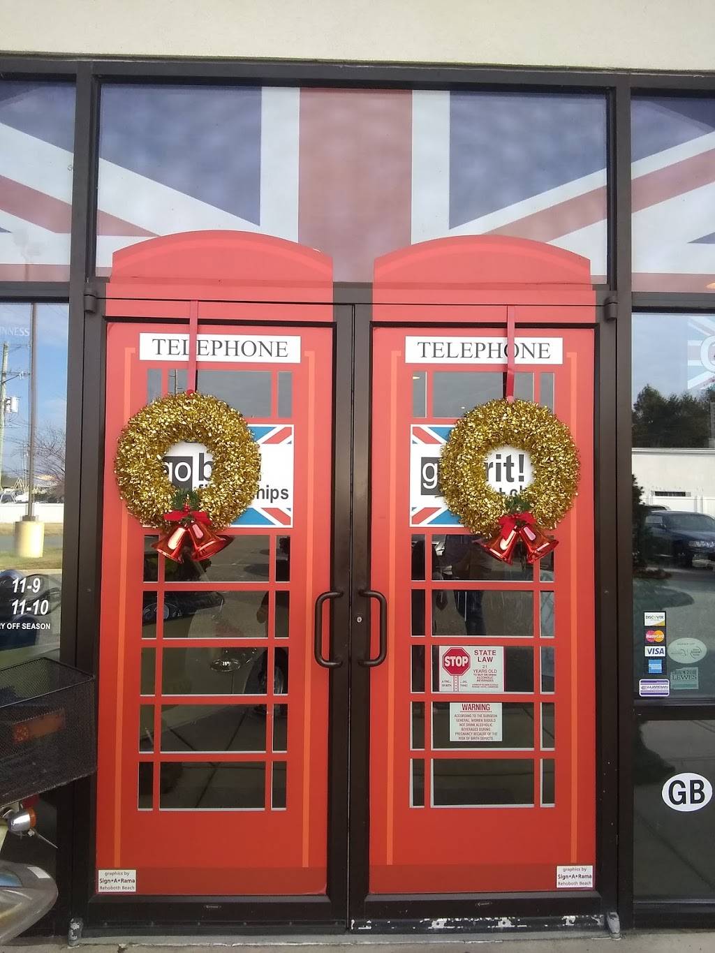 Go Brit! | restaurant | 18388 Coastal Hwy, Lewes, DE 19958, USA | 3026442250 OR +1 302-644-2250