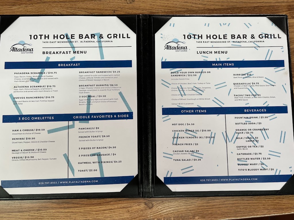 10th hole bar & grill | restaurant | 1456 E Mendocino St Suite b, Altadena, CA 91001, USA | 6267973821 OR +1 626-797-3821