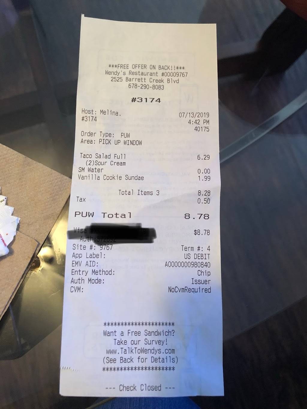 Wendys | restaurant | 2525 Barrett Creek Blvd, Marietta, GA 30066, USA | 6782908083 OR +1 678-290-8083