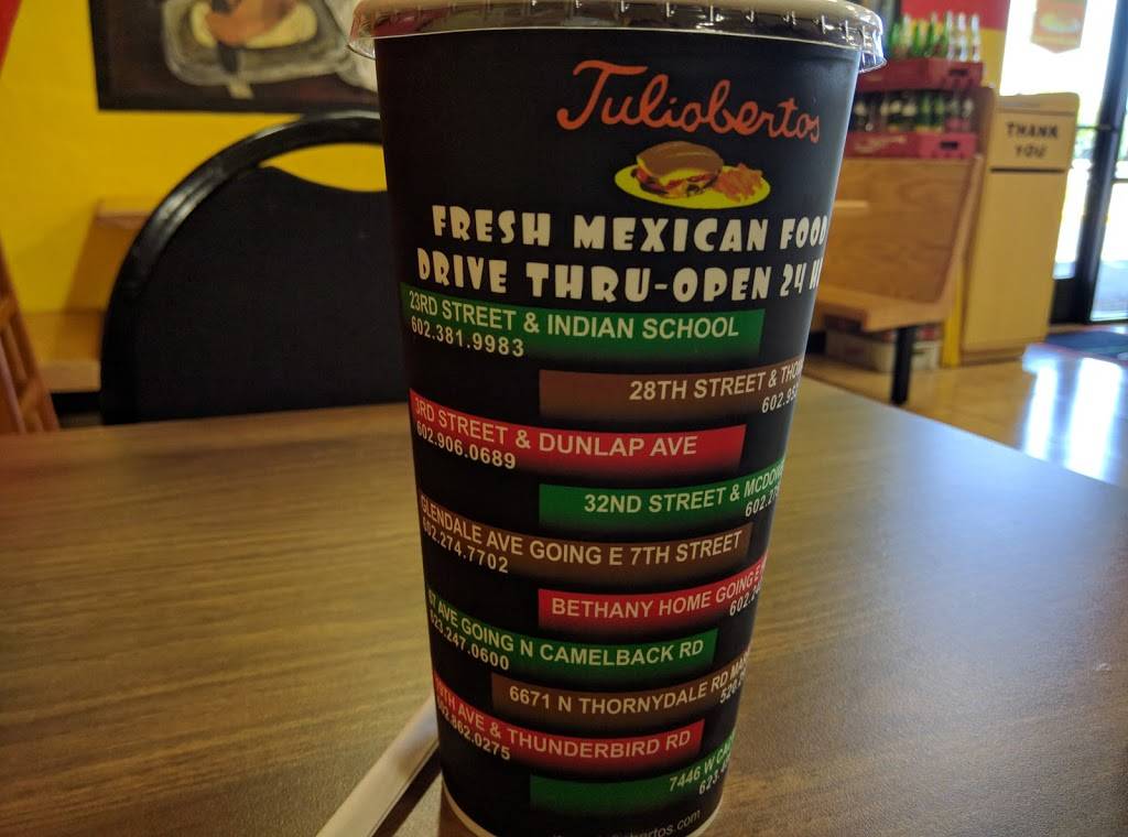 Juliobertos Mexican Food | restaurant | 2855 W Cactus Rd, Phoenix, AZ 85029, USA | 6029935337 OR +1 602-993-5337