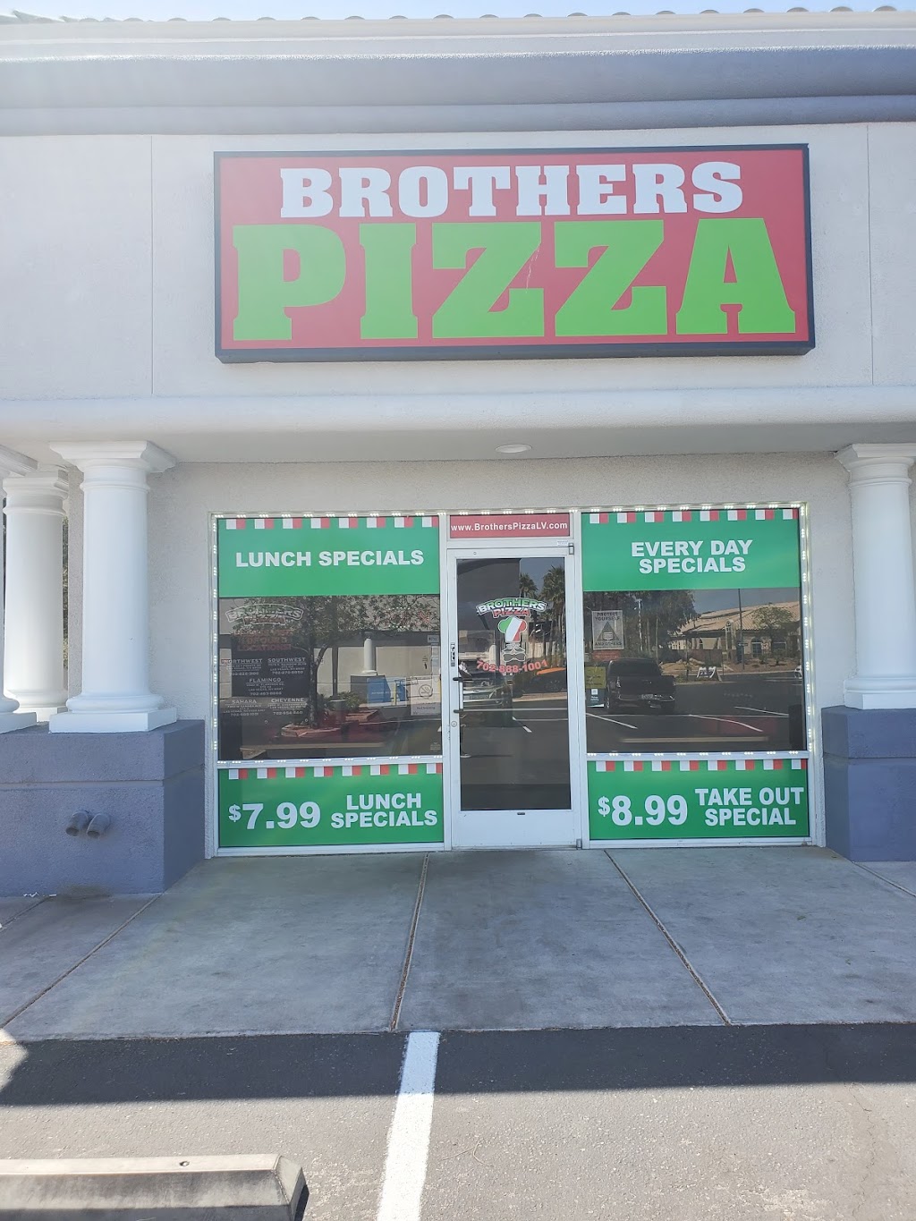 Brothers Pizza | restaurant | 7365 W Sahara Ave, Las Vegas, NV 89117, USA | 7028881001 OR +1 702-888-1001