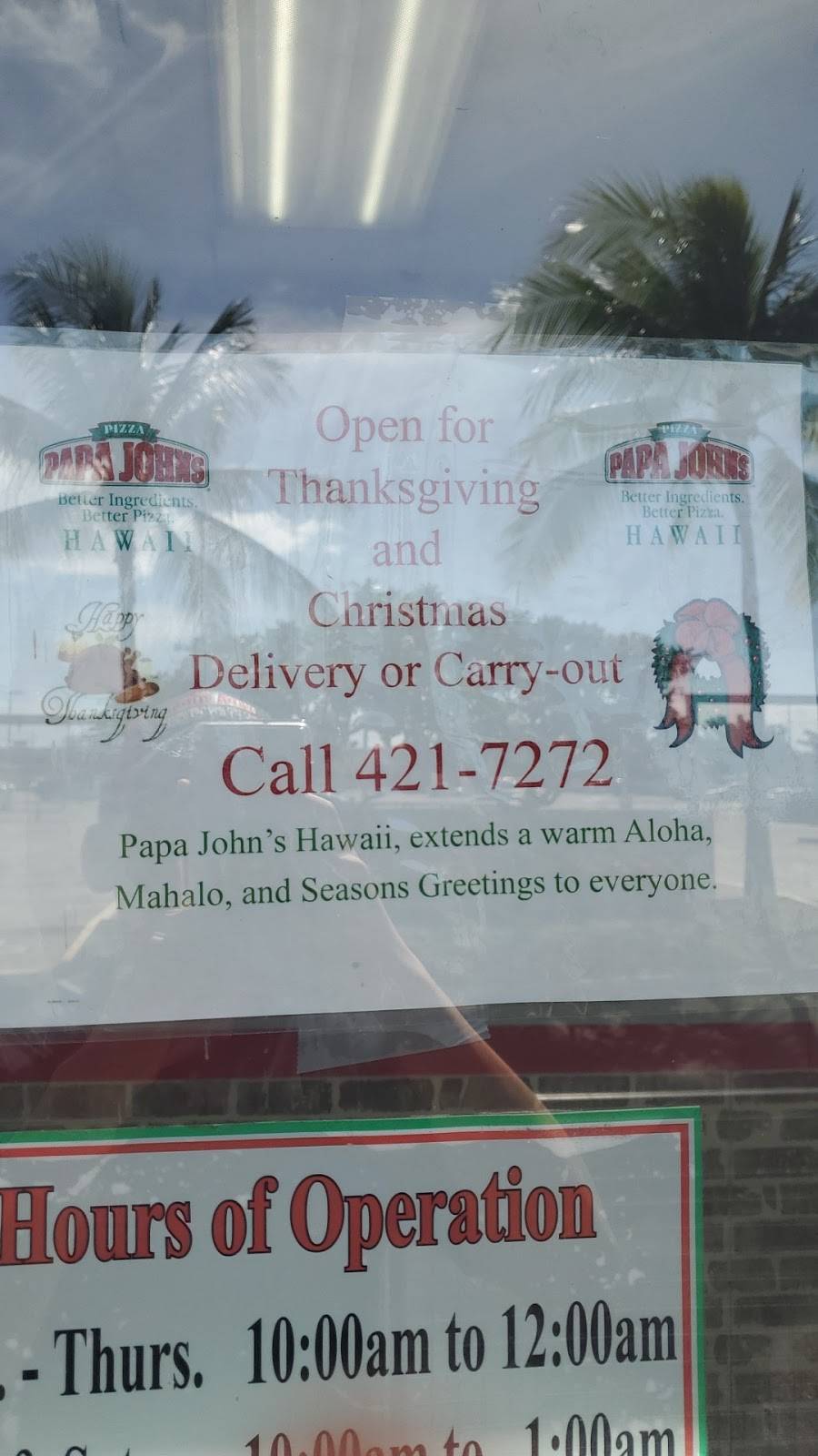 Papa Johns Pizza | restaurant | 4380a Lawehana St Ste A, Honolulu, HI 96818, USA | 8084217272 OR +1 808-421-7272