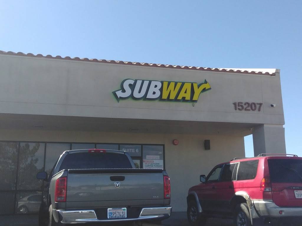 Subway | restaurant | 15207 Hook Blvd Suite 6, Victorville, CA 92394, USA | 7602419555 OR +1 760-241-9555