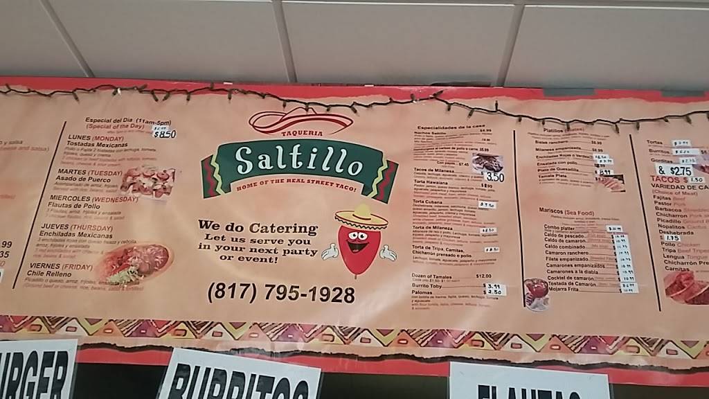 Taqueria saltillo | restaurant | 2300 S Collins St, Arlington, TX 76014, USA | 8177951928 OR +1 817-795-1928