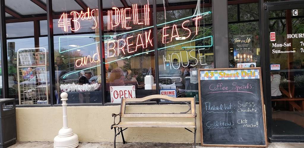 43rd Street Deli & Breakfast House | restaurant | 4401 NW 25 Pl, Gainesville, FL 32606, USA | 3523732927 OR +1 352-373-2927