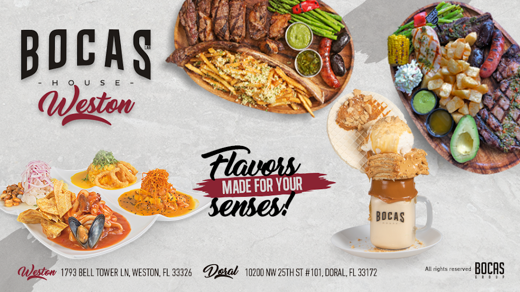 Bocas House Weston | restaurant | 1793 Bell Tower Ln, Weston, FL 33326, USA | 9545336100 OR +1 954-533-6100