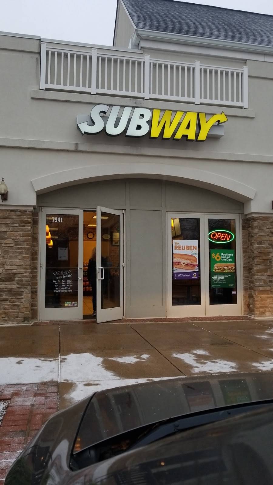 Subway Restaurants | restaurant | 7941 Heritage Village Plaza, Gainesville, VA 20155, USA | 5712619024 OR +1 571-261-9024