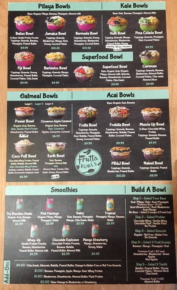Frutta Bowls | restaurant | 7839 113th St C, Seminole, FL 33772, USA | 7273199090 OR +1 727-319-9090