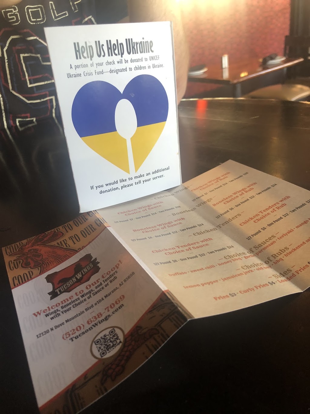 Tucson Wings | restaurant | 12130 N Dove Mountain Blvd, Marana, AZ 85658, USA | 5206387069 OR +1 520-638-7069