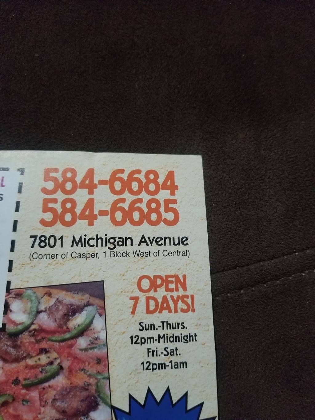 Papas Pizza & Subs | restaurant | 7801 Michigan Ave, Detroit, MI 48210, USA | 3135846684 OR +1 313-584-6684